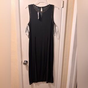 Bebe Solid Double Split Tunic Top